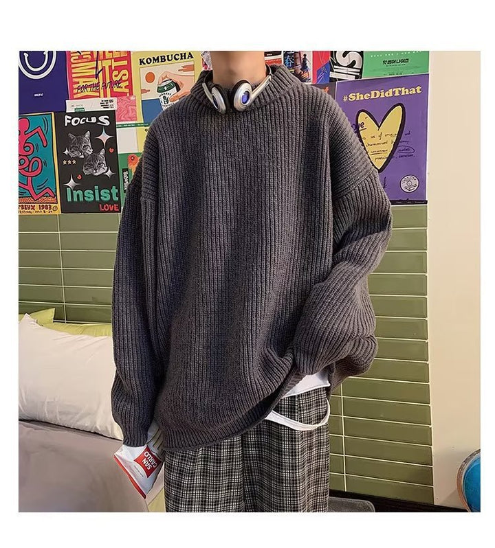 Herrer Oversized Strikpullover med struktureret ribdesign og blødt inderfôr Stilla