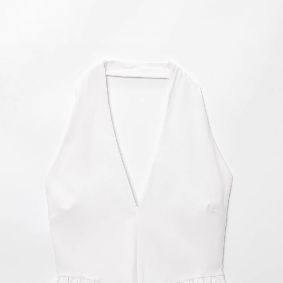 Femme Peplum Halter Top Stilla