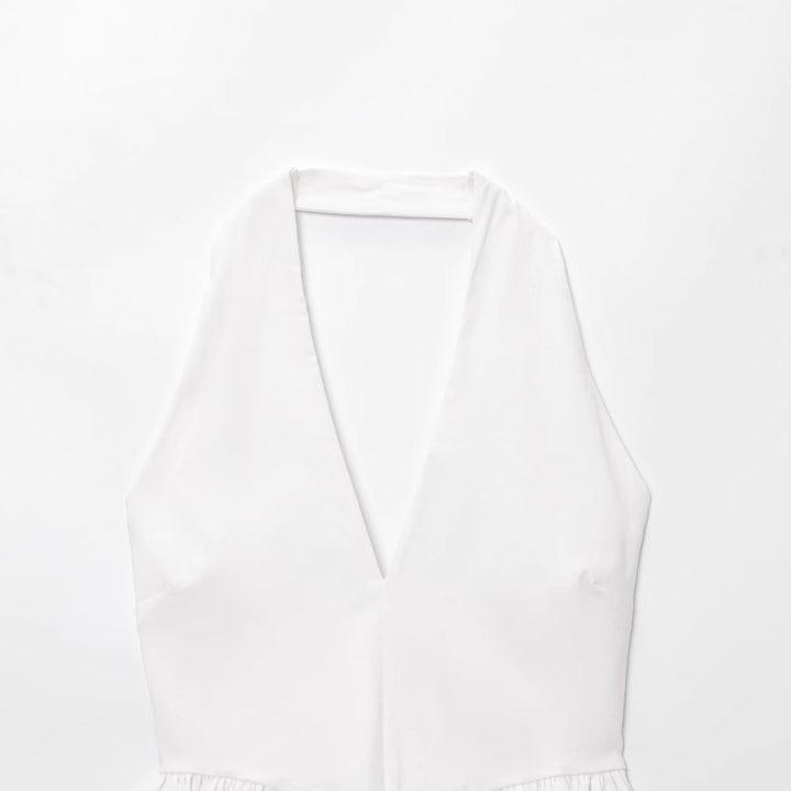 Femme Peplum Halter Top Stilla