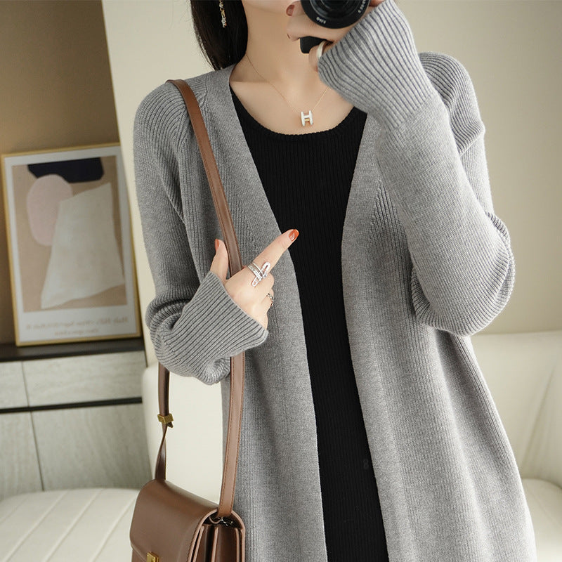 Dame Komfortabel Strikket Cardigan Stilla