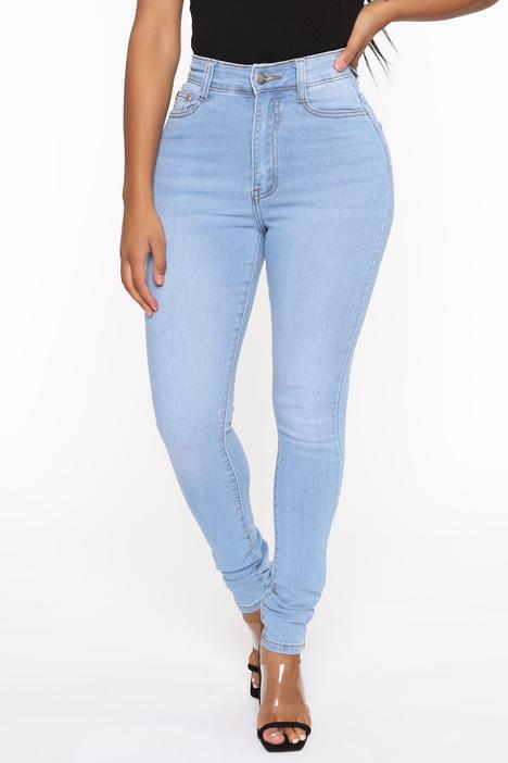 Dame Højtaljede Skinny Jeans i elegant design Stilla