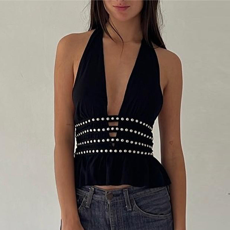 Dame Off-Shoulder Top med fine spidsdetaljer Skovae