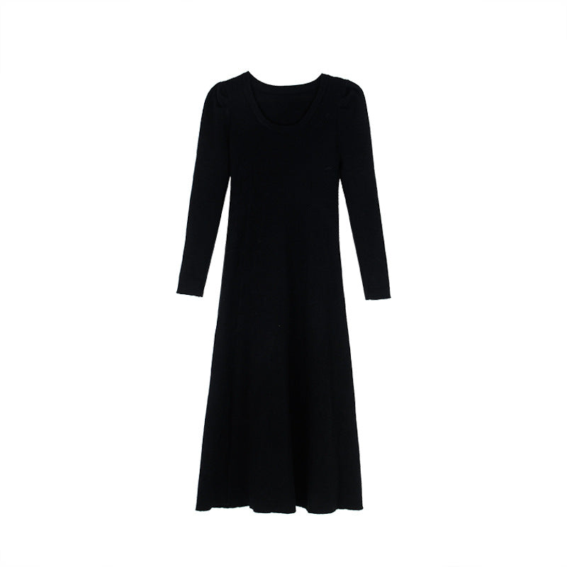 Dame Longsleeve Maxikjole med luftige puffærmer og elegant A-linje-snit Stilla
