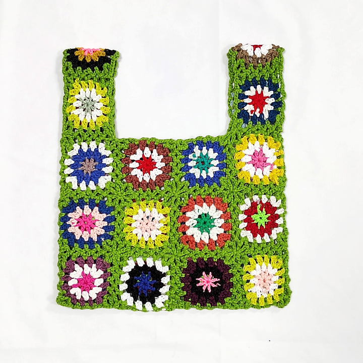Dame hæklede skuldertaske i farverigt Granny-Square-design Stilla