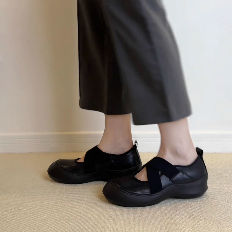 Dame mode Slingback-sko med robust sålprofil og justerbar rem Stilla