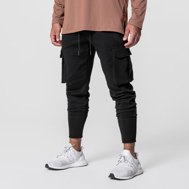 Herrer komfortable Cargo-joggingbukser med fashionable lommer og elastisk talje Stilla
