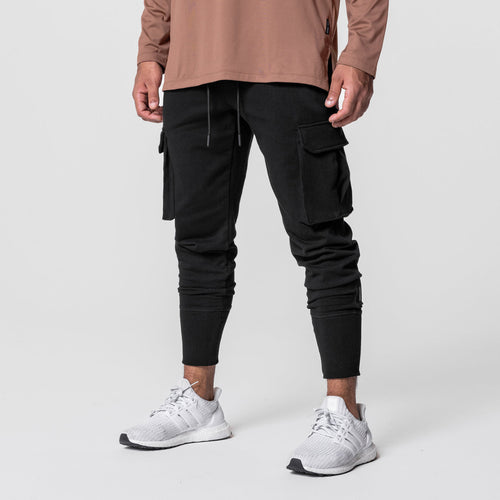 Herrer komfortable Cargo-joggingbukser med fashionable lommer og elastisk talje Stilla