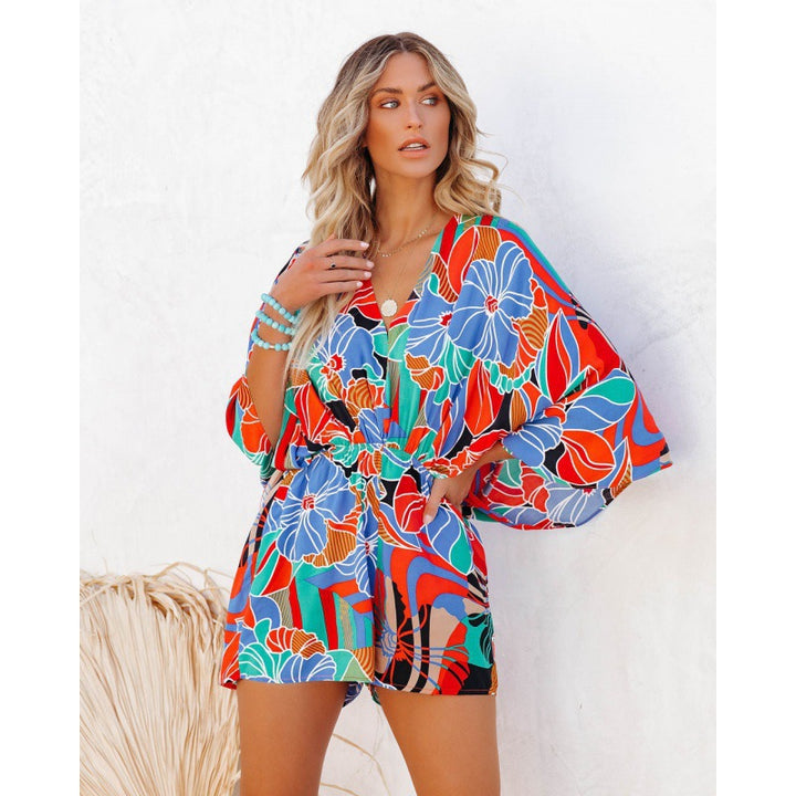 Femme Floral Print Kimono Jakke Stilla