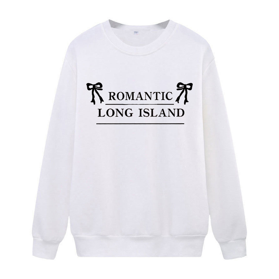 Kvinder casual sweatshirt med romantisk lettering Skovae