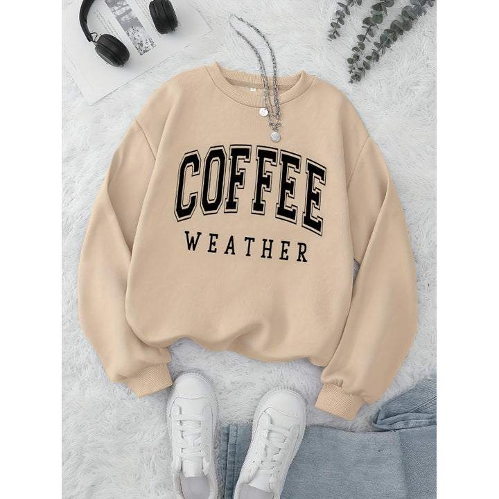 Kvinders sweatshirt med et fashionabelt Coffee Weather print Stilla