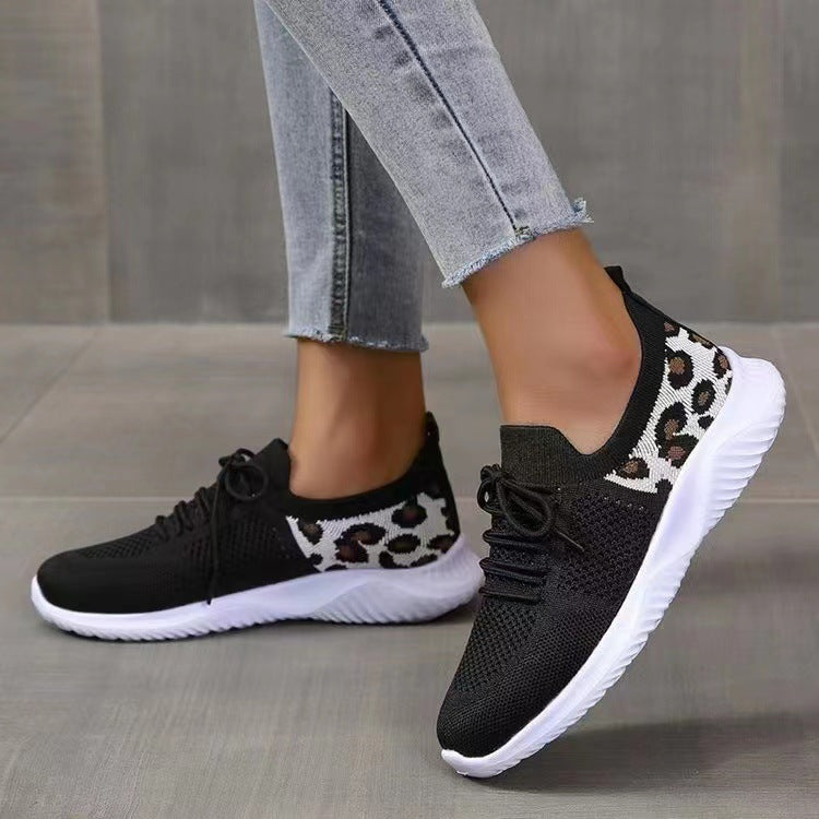 Dame Let Sport-Sneakers med attraktive Leopardmønstre Stilla
