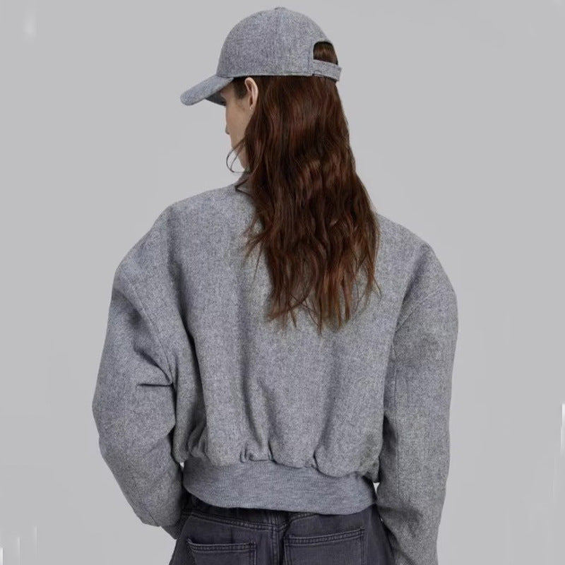 Damer fashionabel oversized jakke lavet af uldblanding Stilla