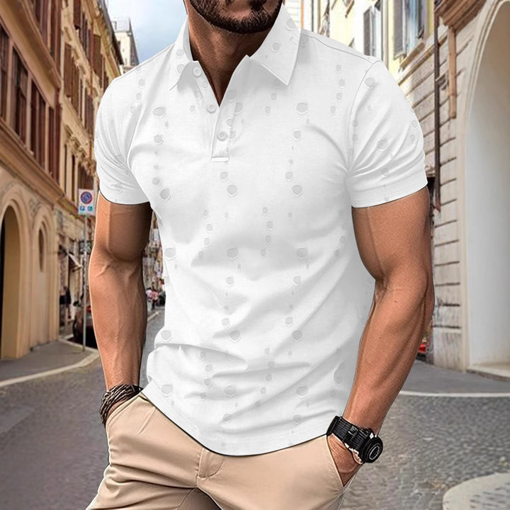 Herre polo skjorte med stilfulde strukturelementer og moderne design Stilla