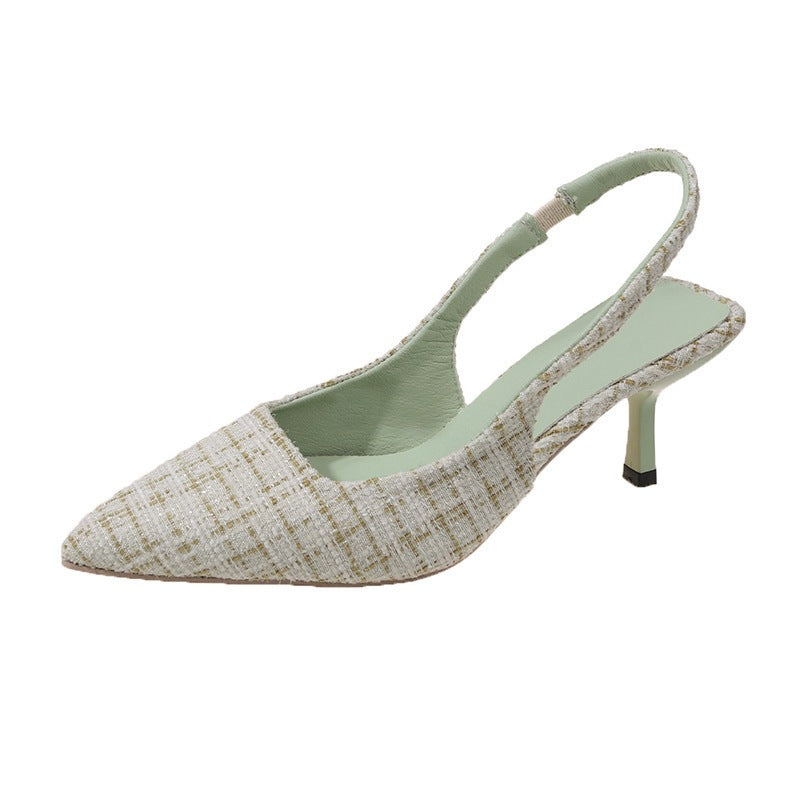 Dame Slingback-pumper med spidse design og komfortabel blokhæl Stilla