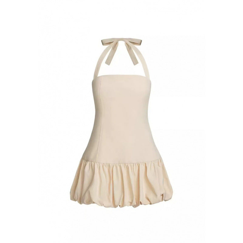 Dame Neckholder Flared Mini Kjole Stilla
