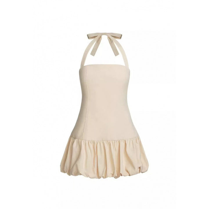 Dame Neckholder Flared Mini Kjole Stilla