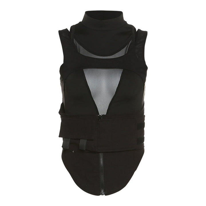 Dame Sports Tanktop med innovativt højtstående design og justerbare remme Skovae