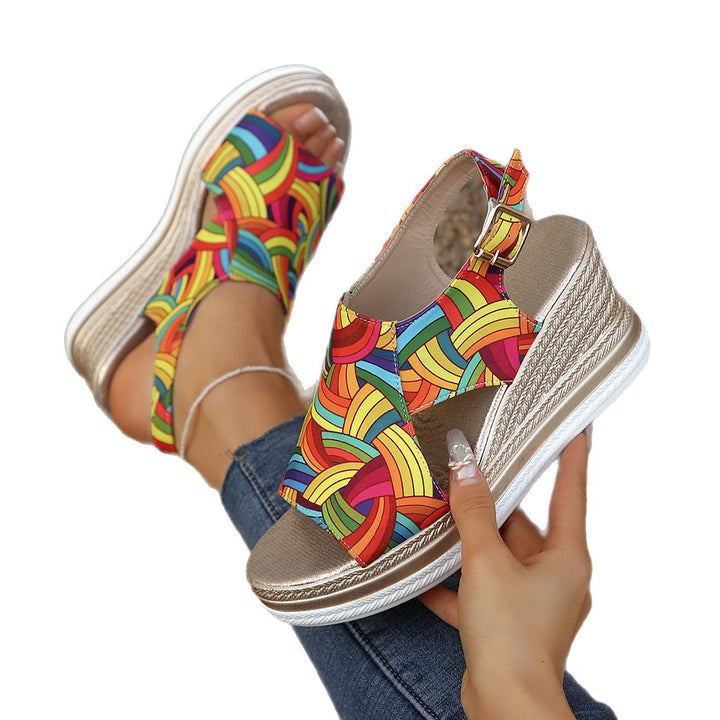 Dame Wedge-sandaler med moderigtig farve og anatomisk fodseng Stilla