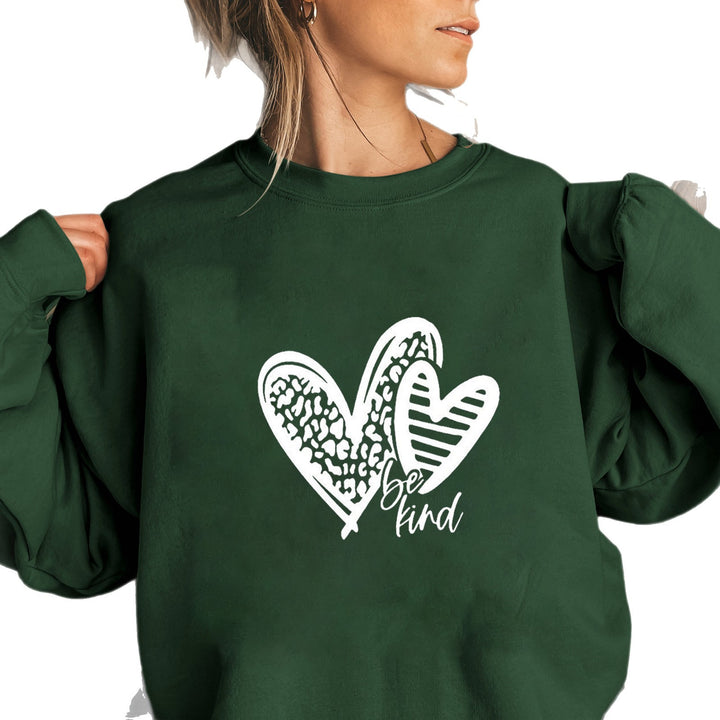 Kvinders sweatshirt med fashionable hjerte motiv og casual fit Stilla