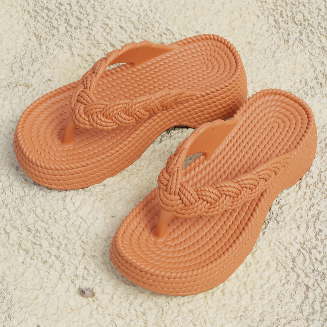 Dame Flip-Flops med flettet rem Stilla
