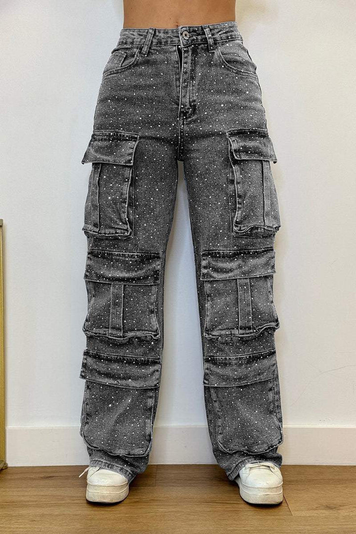 Dame Cargo Jeans med praktiske lommer og afslappet snit Stilla