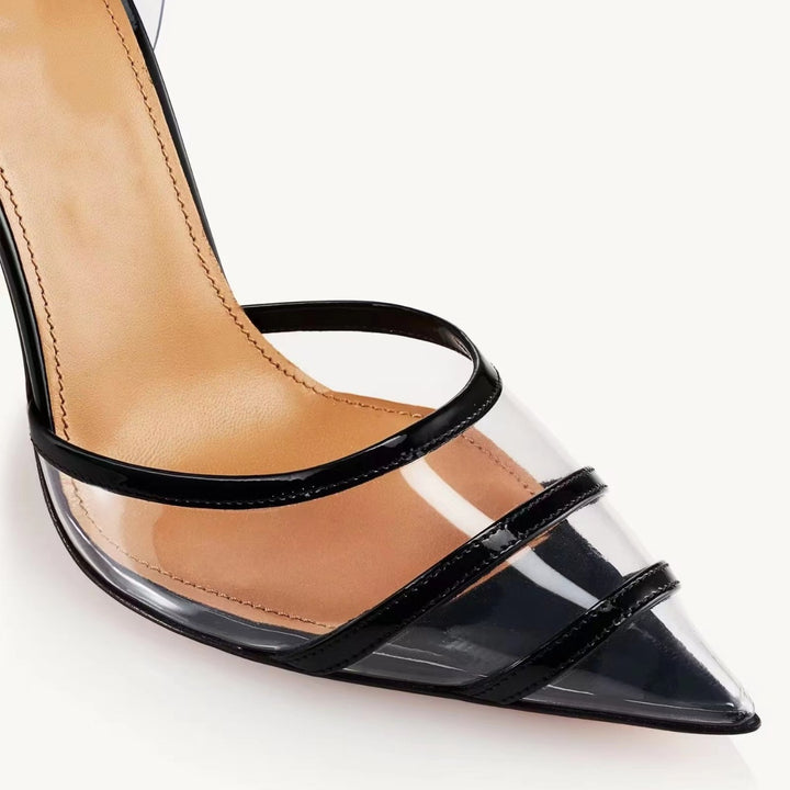 Femme Strappy Clear Heeled Sandaler Stilla