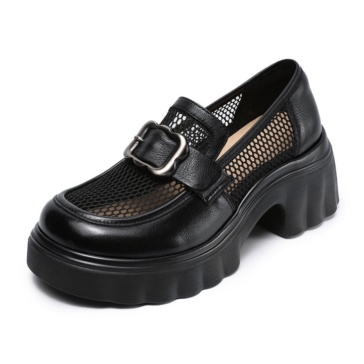 Damer Chunky Platform Slippers med Mesh-design og dekorativ spænde Stilla