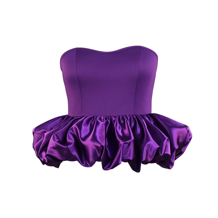 Dame Trendy Bustier med Rynkebund Skovae