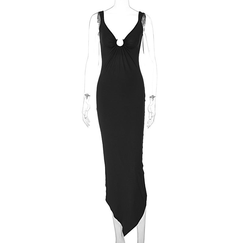 Damer Figurformet Maxikjole med smart Cut-Out og moderne design Skovae