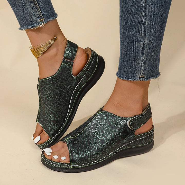 Dame Komfortable Slingback-Sandaler med stilfuldt mønster Stilla