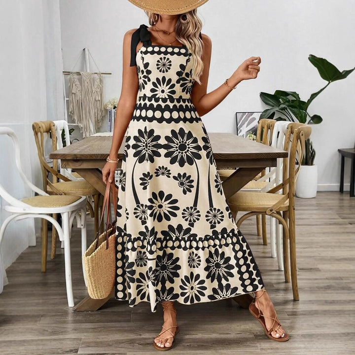 Dame Blomster Maxi Kjole Stilla
