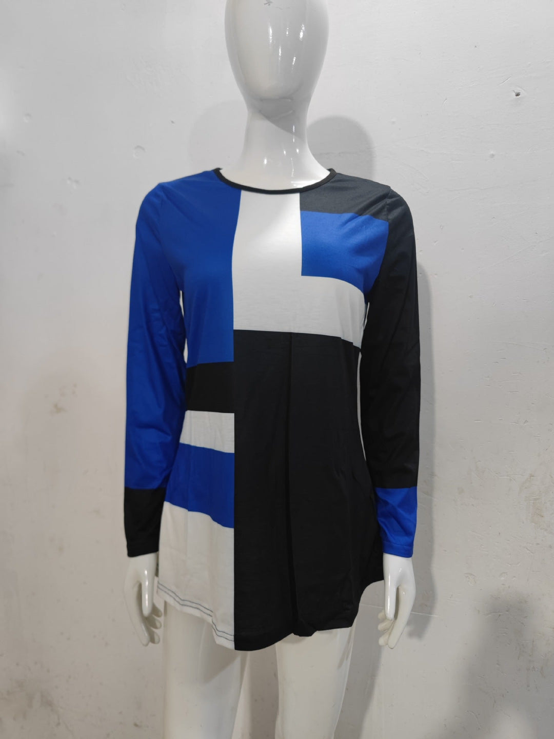 Stilla | Trendy Trykt Rund Hals Lange Ærmer T-shirt