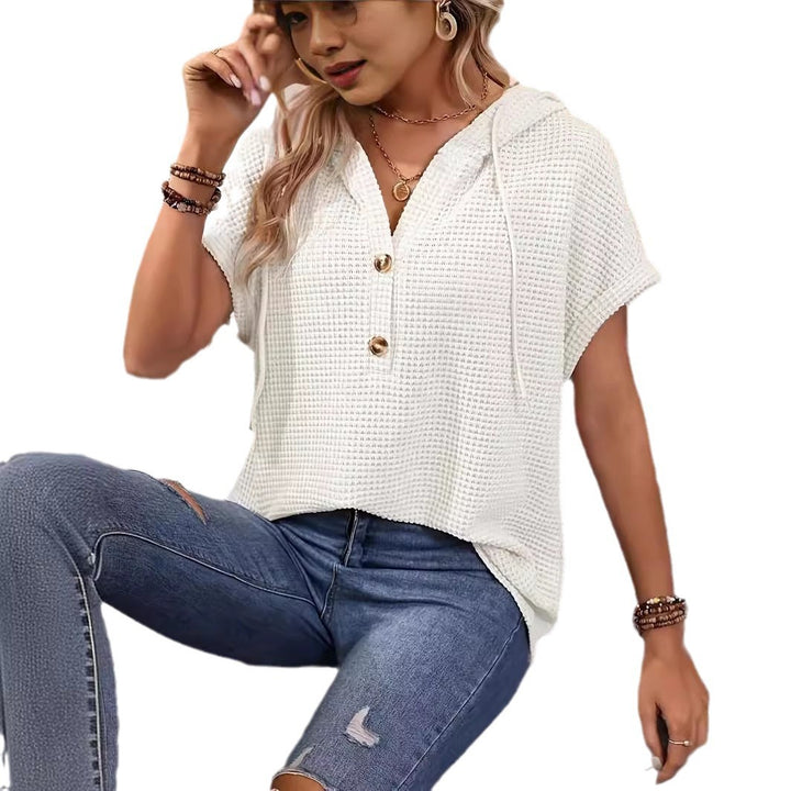 Dame Hætte-Button-Up-Overdel Stilla