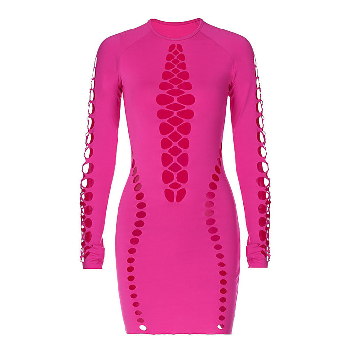 Dame Elegant og forførende kjole med cut-out-design Stilla