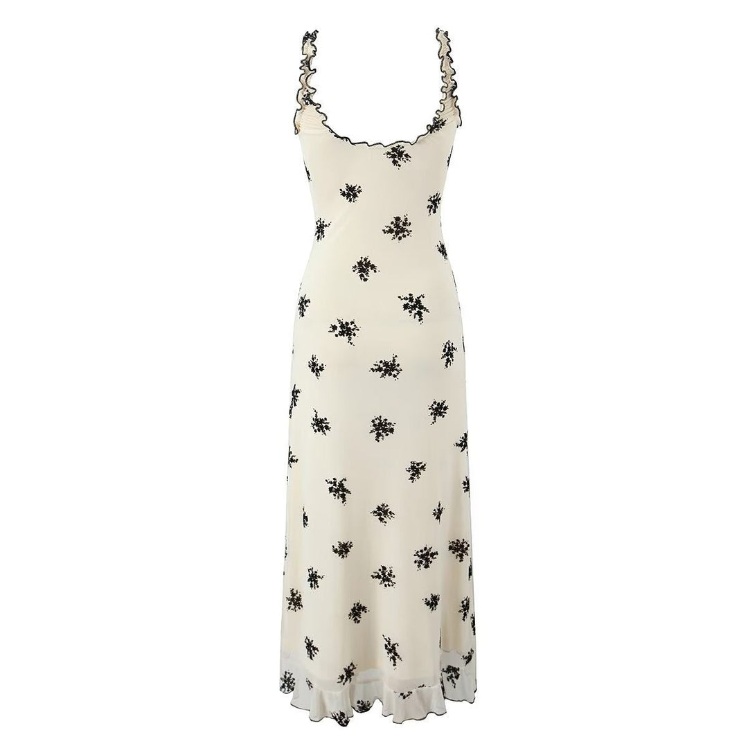 Stilla | Flydende Spaghetti Strop Maxi Kjole
