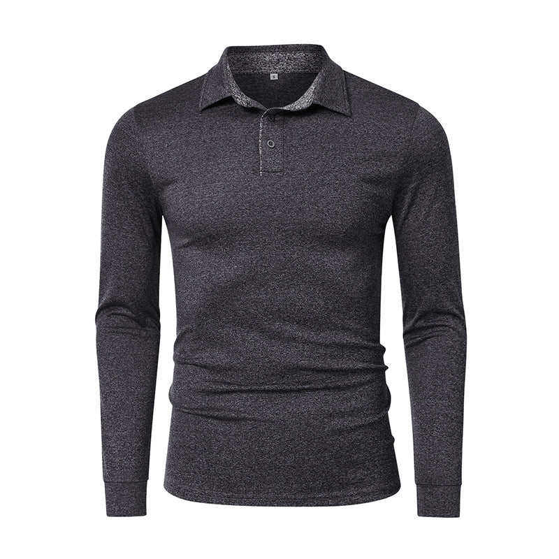 Herrer sporty langærmet polo shirt med struktureret krave og åndbare egenskaber Stilla