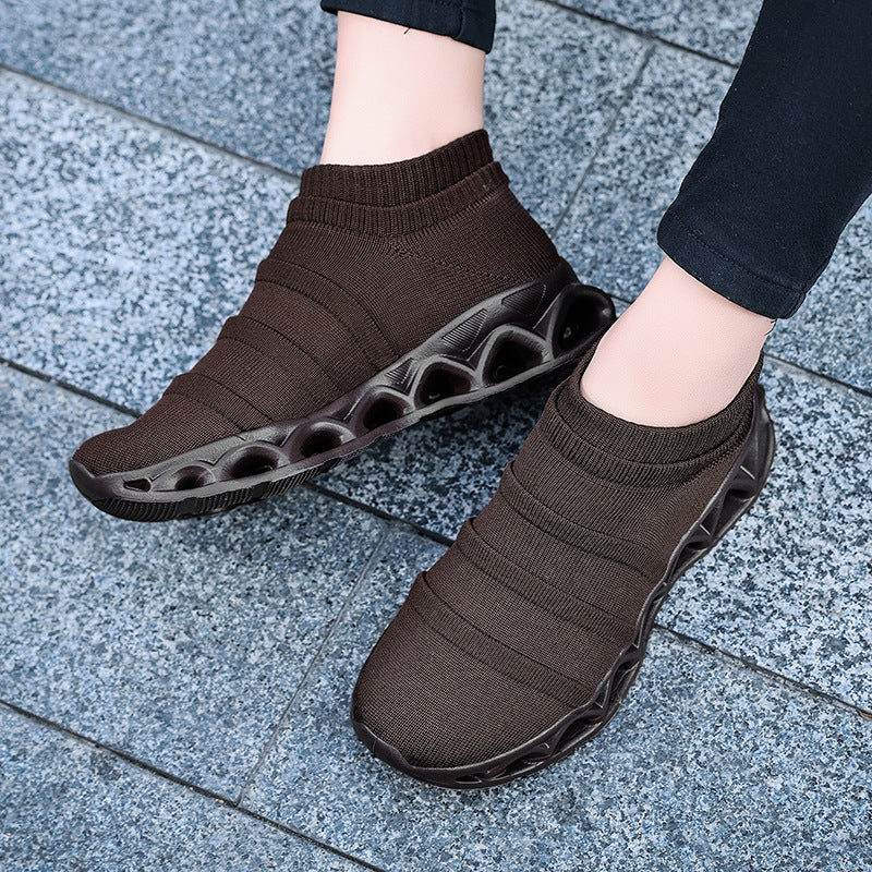 Dame Let Slip-On Sport Sneakers med Åndbart Mesh-Design Stilla