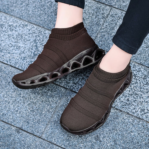Dame Let Slip-On Sport Sneakers med Åndbart Mesh-Design Stilla