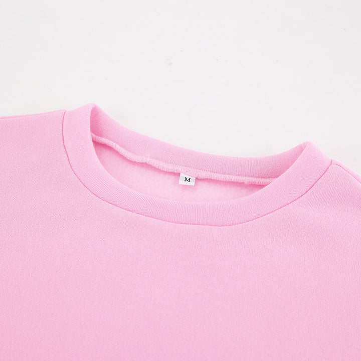 Dame afslappet sweatshirt- og joggingdragt sæt med elastisk talje og moderne accenter Stilla