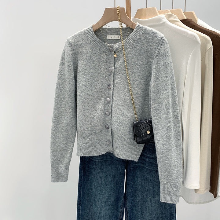 Kvinders hyggelige cardigan med fint knapdesign Stilla
