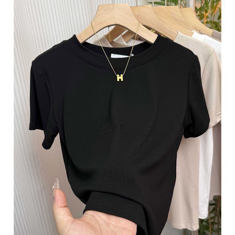 Femme Classic Casual Kortærmet T-shirt Stilla