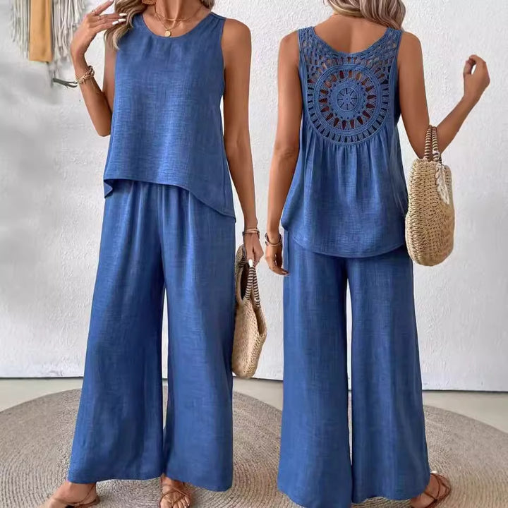 Dame Løst skåret Jumpsuit med dekorative skuldre Stilla