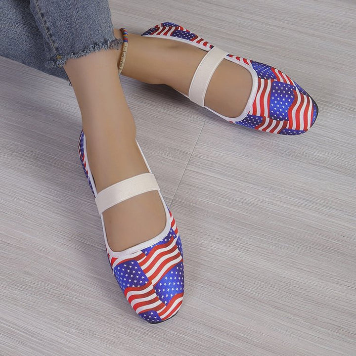 Dame Halloween-motiv Ballerinas med elastisk fodseng Stilla