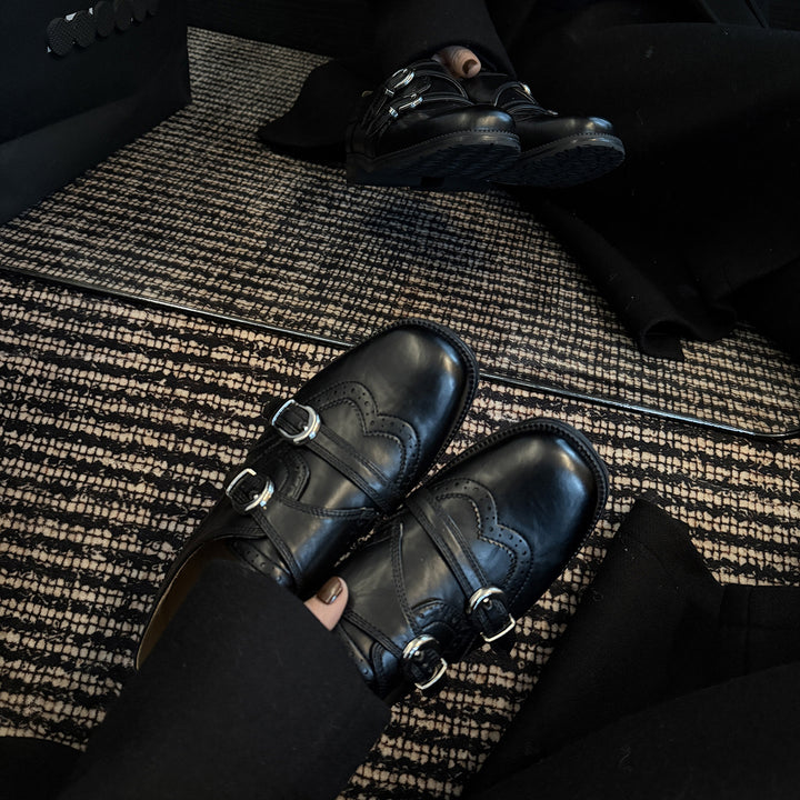 Femme Stilfulde Dobbelt-Spænde Loafers Stilla
