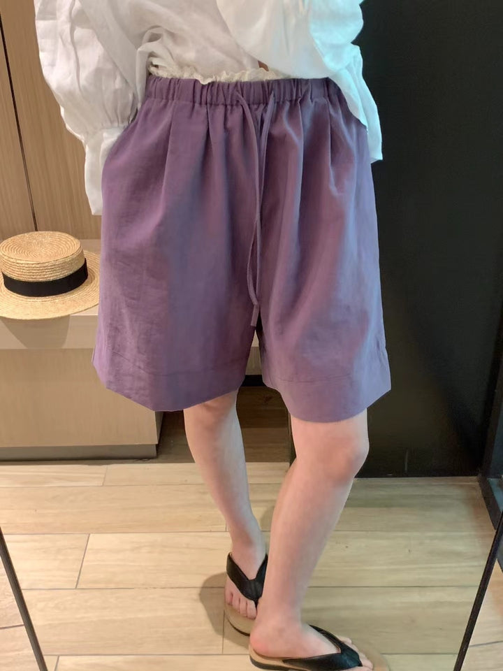 Femme Casual Relaxed Fit Linnen Shorts Stilla