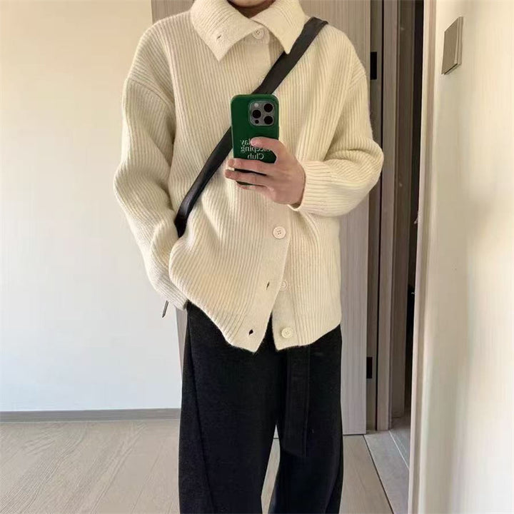 Dame casual strikket cardigan med knaplukning og oversized pasform Stilla