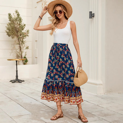 Femme Floral Maxi Nederdel Stilla
