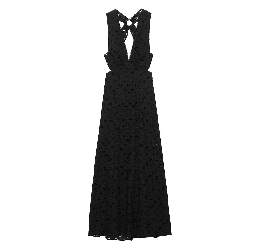 Femme Elegante Cutout Maxi Kjole Stilla