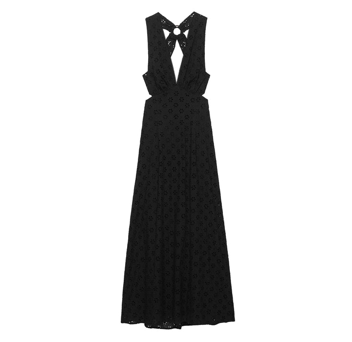 Femme Elegante Cutout Maxi Kjole Stilla
