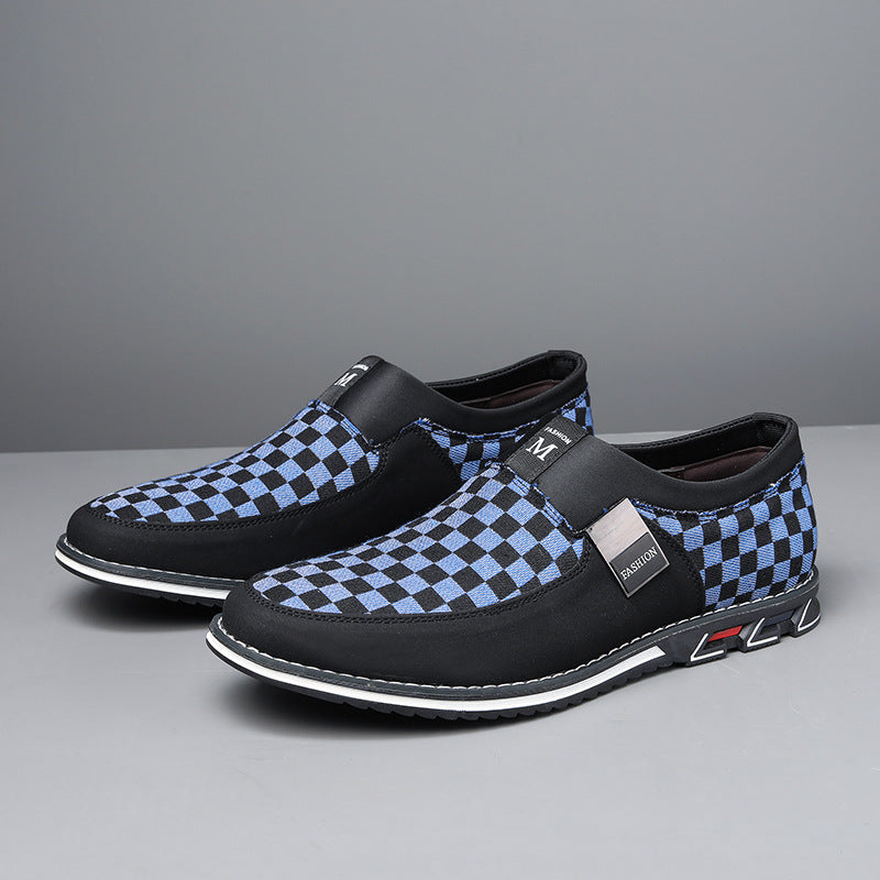 Herrer Trendy Slip-On Tjekkede Sneakers Stilla